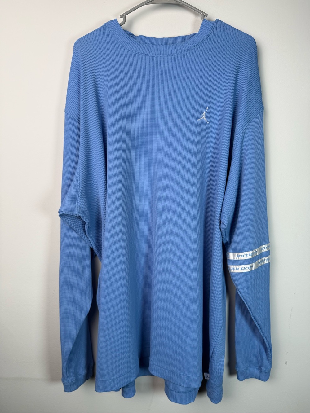 Vintage Y2K Jordan Jumpman Blue Waffle Thermal Long Sleeve XXL